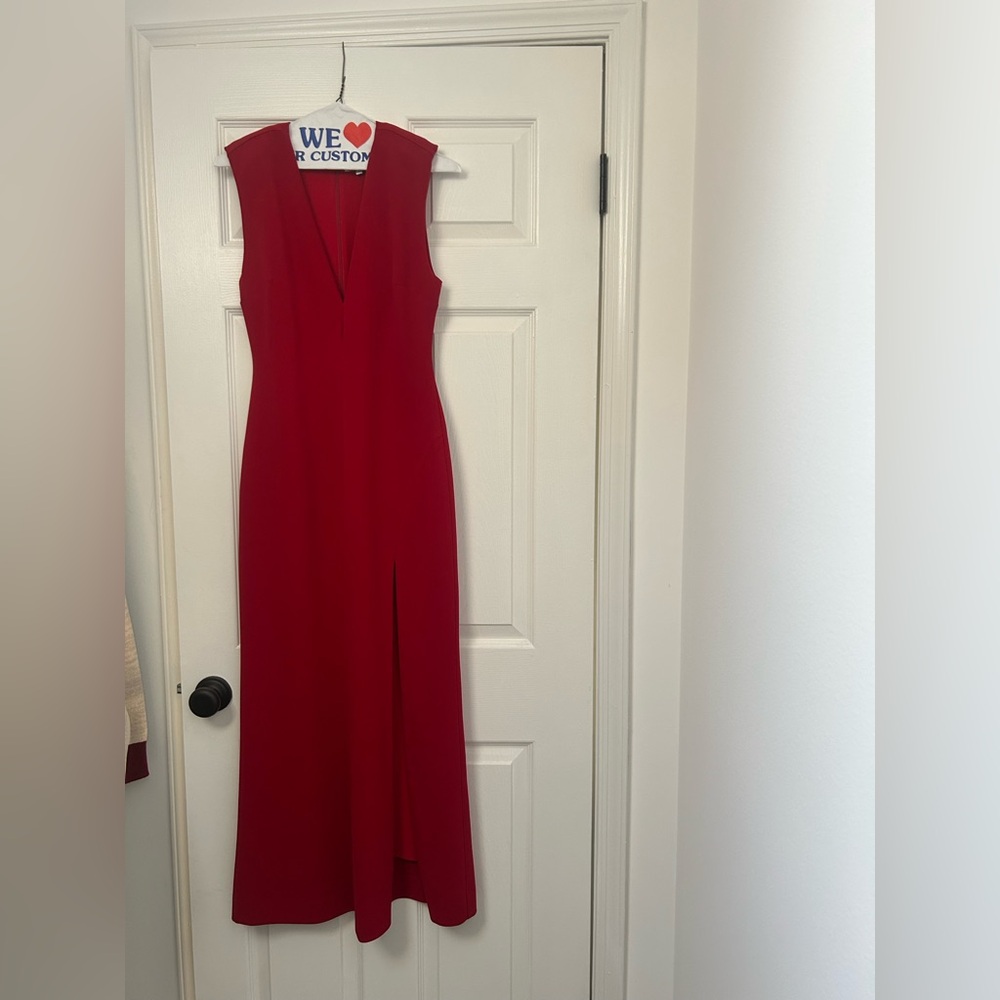 Reformation Red V-Neck Sheath Dress